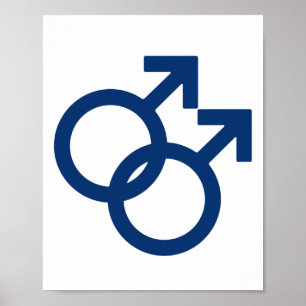 Affiche Symbole de genre des hommes gays MLM