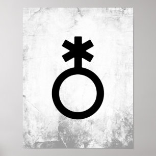 Affiche Symbole de genre non binaire