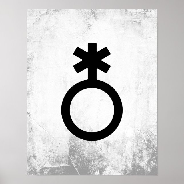Affiche Symbole de genre non binaire (Devant)
