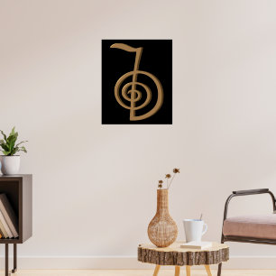 Affiche Symbole de guérison ChoKu Rei Reiki Main Dral Art
