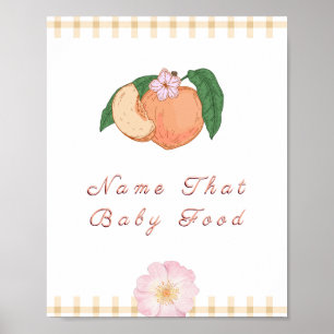 Affiche SYMBOLE DE JEU Baby shower Sweet Little Peach