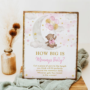 Affiche Symbole de jeu de ventre de maman Fille Ours en pe