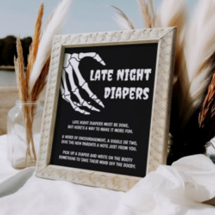 Affiche Symbole de jeu des plongeurs nocturnes du Baby sho