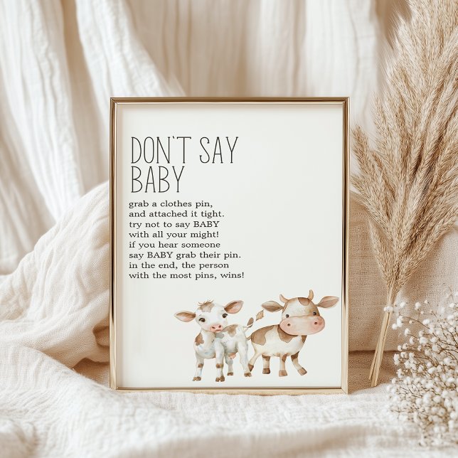 Affiche SYMBOLE DE JEU DU Baby shower DE LA PETITE FERME (Créateur téléchargé)