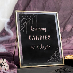 Affiche SYMBOLE DE JEU Halloween Baby shower Candy