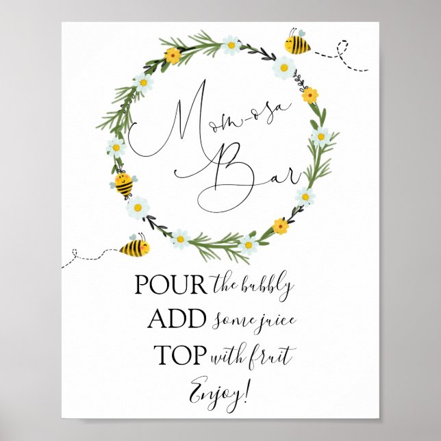 Affiche Symbole de la barre Bee Mom-osa (Devant)