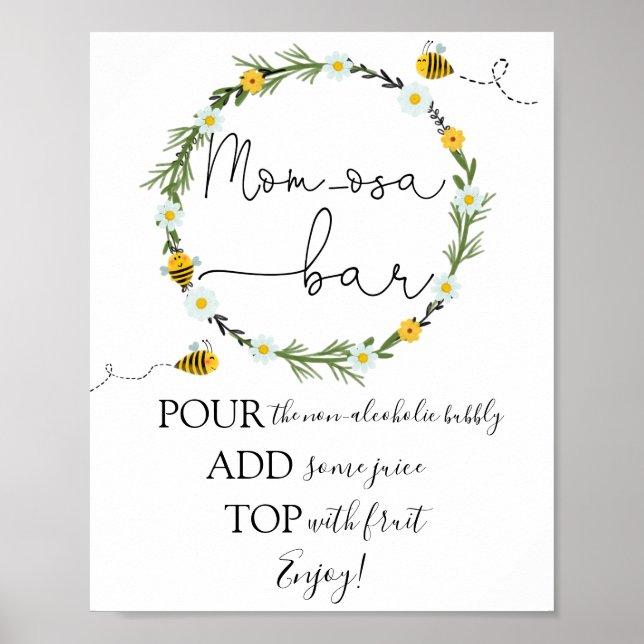 Affiche Symbole de la barre Bee Mom-osa (Devant)