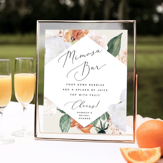 Affiche Symbole de la barre Boho Blooms Mimosa (Créateur téléchargé)