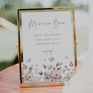 Affiche Symbole de la barre de Mimosa du jardin papillon