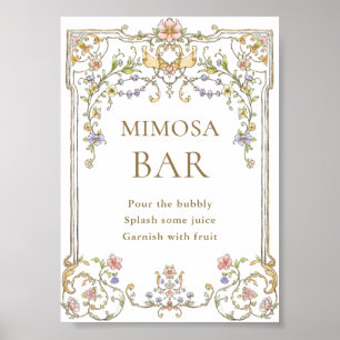 Affiche Symbole de la barre de Mimosa Floral Grace victori