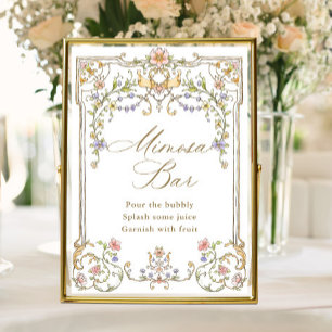 Affiche Symbole de la barre de Mimosa Floral Grace victori