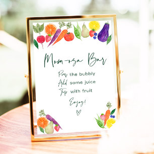 Affiche Symbole de la barre de Mimosa pour les fermiers cu