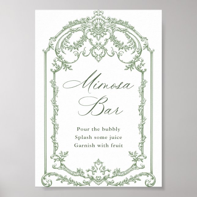 Affiche Symbole de la barre de Mimosa verte de l'âge de gr (Devant)
