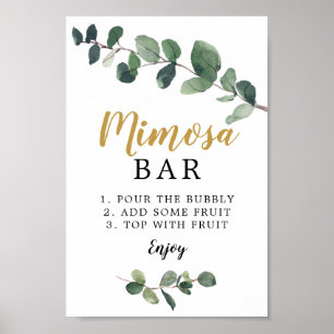 Affiche Symbole de la barre Eucalyptus Mimosa
