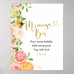 Affiche Symbole de la barre Mimosa de Fête des mariées de 