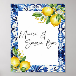 Affiche Symbole de la barre Sangria Mimosa