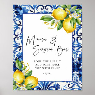 Affiche Symbole de la barre Sangria Mimosa