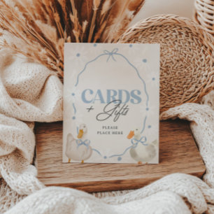 Affiche Symbole de la boîte bleue oie soie Cartes et cadea