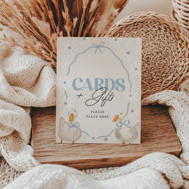 Affiche Symbole de la boîte bleue oie soie Cartes et cadea (Créateur téléchargé)