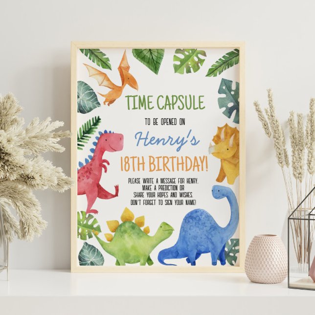 Affiche Symbole de la Capsule d'Anniversaire de Dinosaur (Créateur téléchargé)