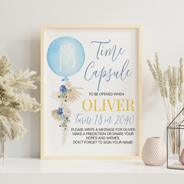 Affiche Symbole de la capsule de l'heure d'anniversaire du (Créateur téléchargé)