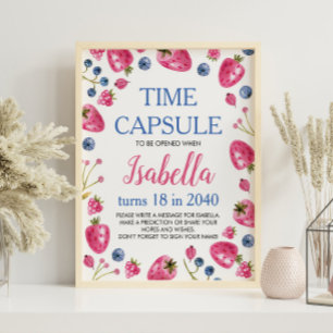 Affiche Symbole de la capsule horaire Berry Sweet Birthday