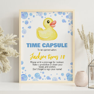 Affiche Symbole de la capsule horaire de l'anniversaire du