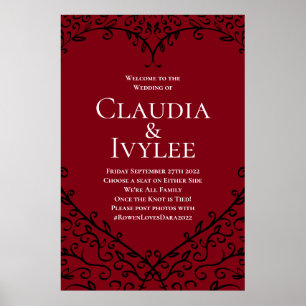 Affiche Symbole de la cérémonie gothique du Mariage du Coe