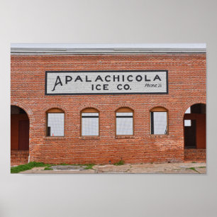Affiche SYMBOLE DE LA COMPAGNIE DE GLACE D'Apalachicola, F