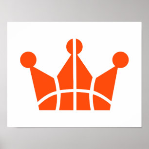 Affiche Symbole de la couronne de basket-ball