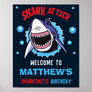 Affiche Symbole de la fête d'accueil des requins Symbole d