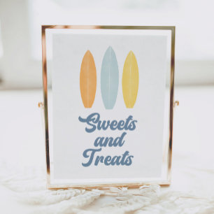 Affiche Symbole de la fête d'anniversaire de Surfboard