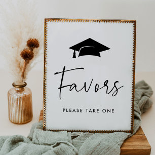 Affiche Symbole de la fête de graduation moderne Favoriser