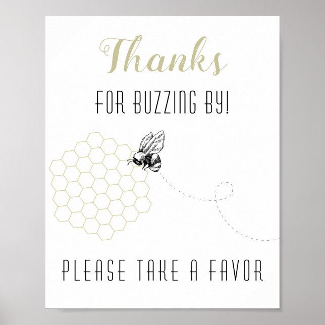 Affiche Symbole de la fête des abeilles au miel doux Favor (Devant)