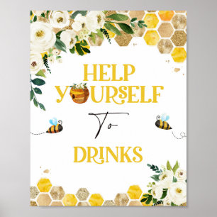 Affiche Symbole de la fête des Baby showers d'abeilles Mam