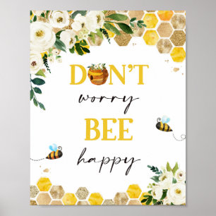 Affiche Symbole de la fête des Baby showers d'abeilles Mam