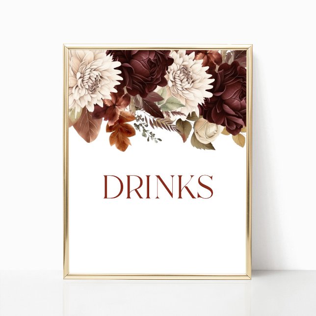 Affiche Symbole de la fête des boissons florales Brown fon (Créateur téléchargé)