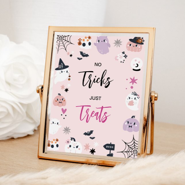 Affiche Symbole de la fête des bonbons rose d'Halloween (Créateur téléchargé)