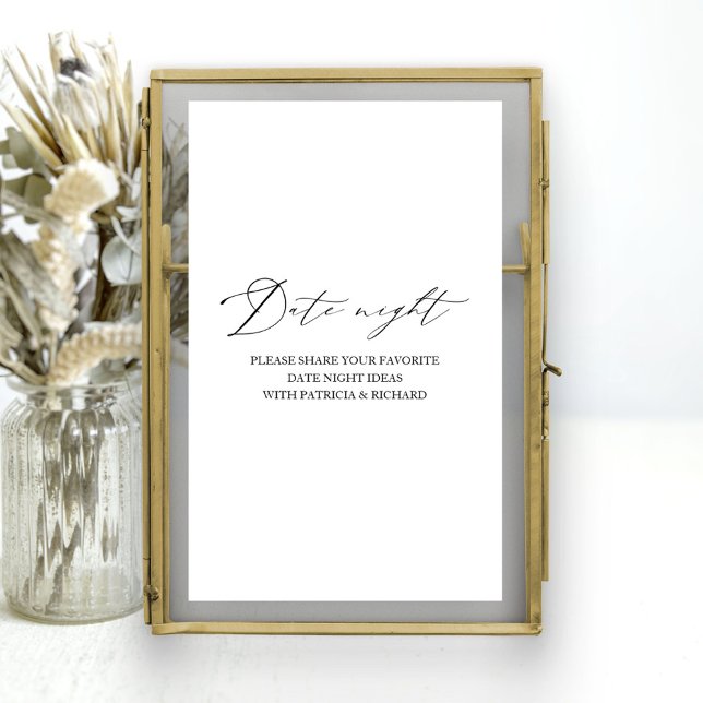 Affiche Symbole de la Fête des mariées Elegnat Date de la  (Créateur téléchargé)