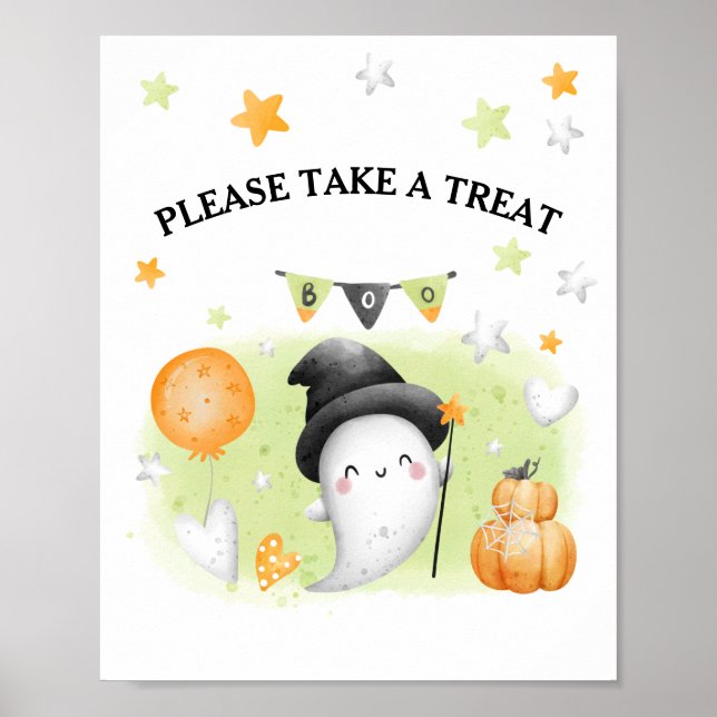 Affiche Symbole de la fête d'Halloween Little Boo Favorise (Devant)