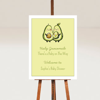 Affiche Symbole de la fête du Baby shower Saint-Guacamole