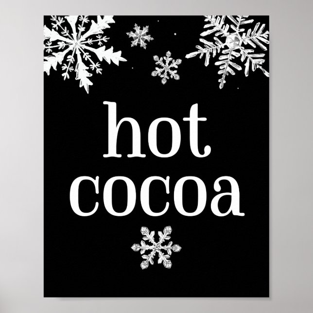 Affiche Symbole de la fête du flocon de neige au cacao cha (Devant)