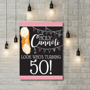 Affiche Symbole de la fête du Saint Cannoli, Thème italien