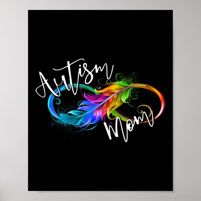 Affiche Symbole de la neurodiversité Rainbow Infinity Auti (Devant)