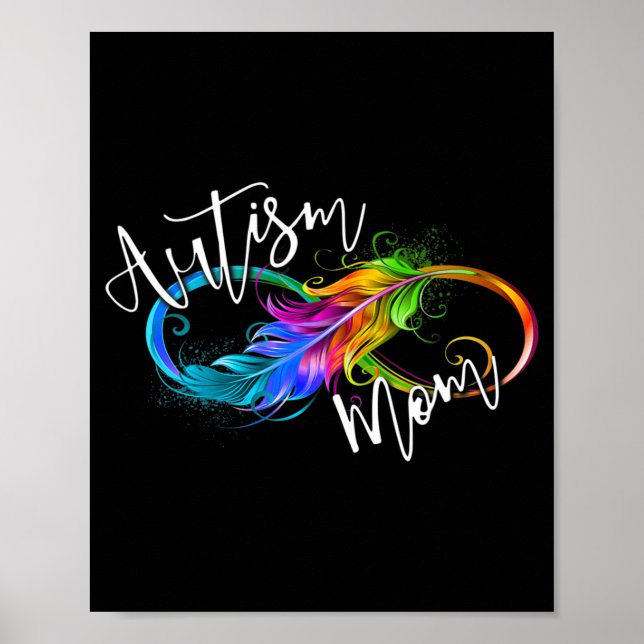 Affiche Symbole de la neurodiversité Rainbow Infinity Auti (Devant)