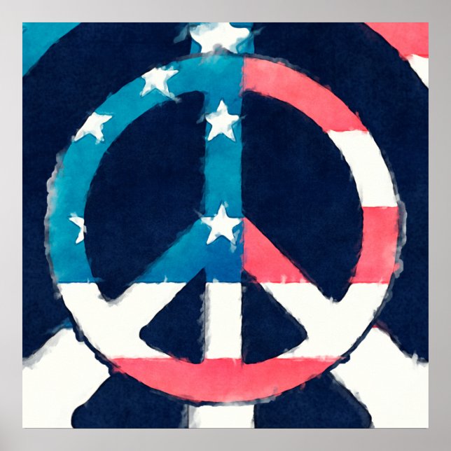 AFFICHE SYMBOLE DE LA PAIX AMÉRICAINE (Devant)