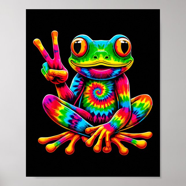Affiche SYMBOLE DE LA PAIX DE LA  EN cravate Hippie (Devant)