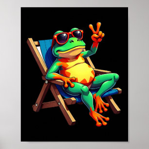 Affiche SYMBOLE DE LA PAIX DE LA grenouille Sungels Été