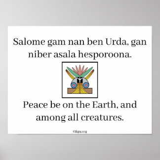 Affiche Symbole de la Paix de Salome et mantra de méditati