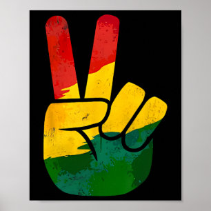 AFFICHE SYMBOLE DE LA PAIX JOURNAL FIERTÉ NOIRE HOMMES FEM